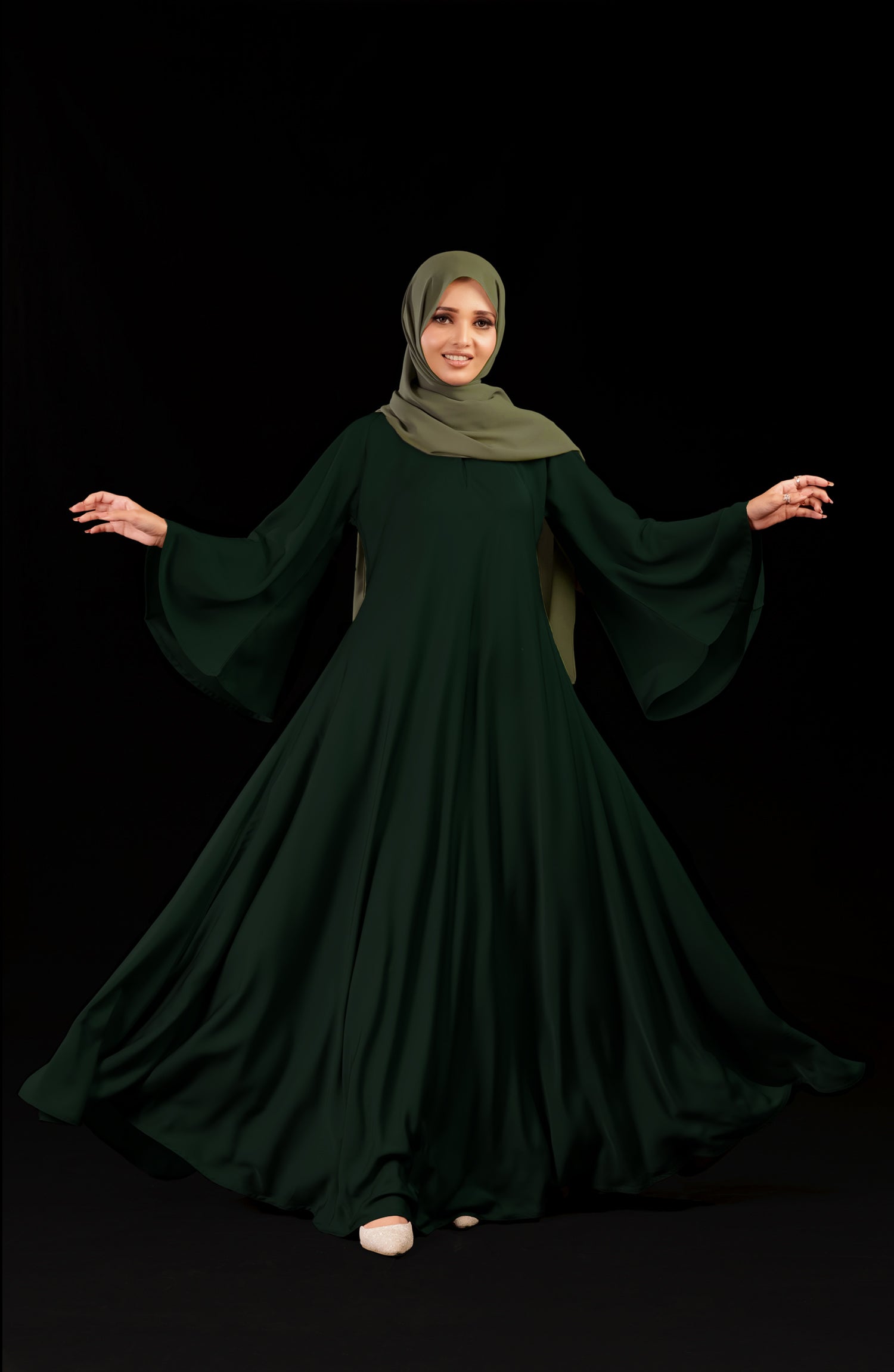 Emerald Umbrella Abaya