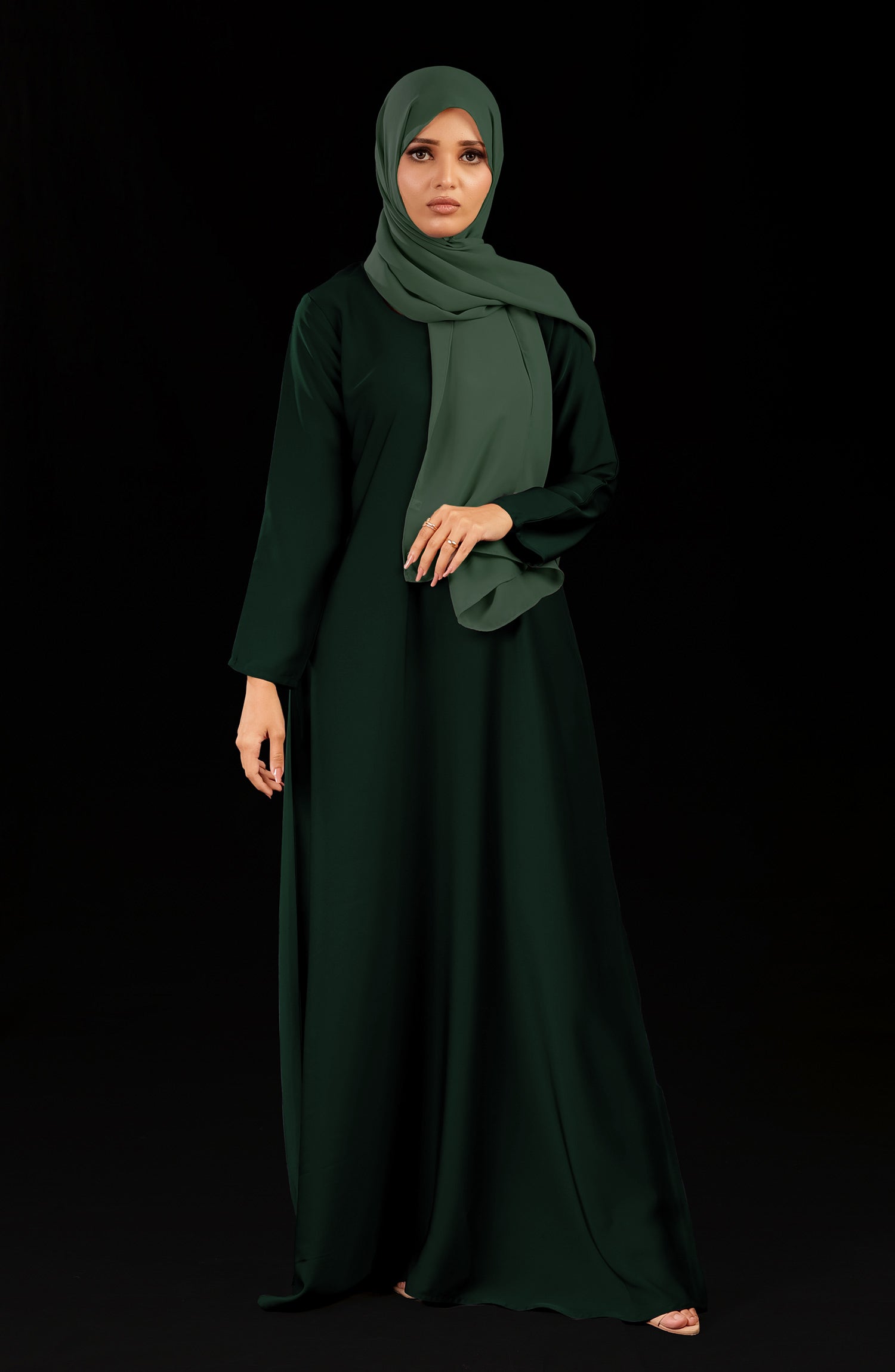 Emerald Front Closed Abaya